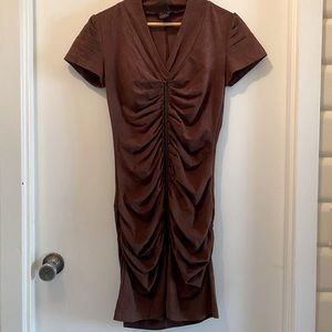 Brown Micro Suede Dress